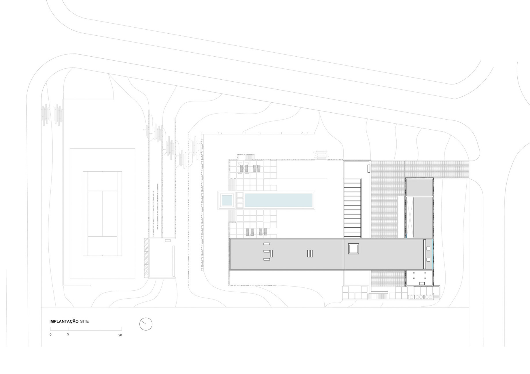 CT House Contemporary Residence - Bragança Paulista, Brazil - Site Plan