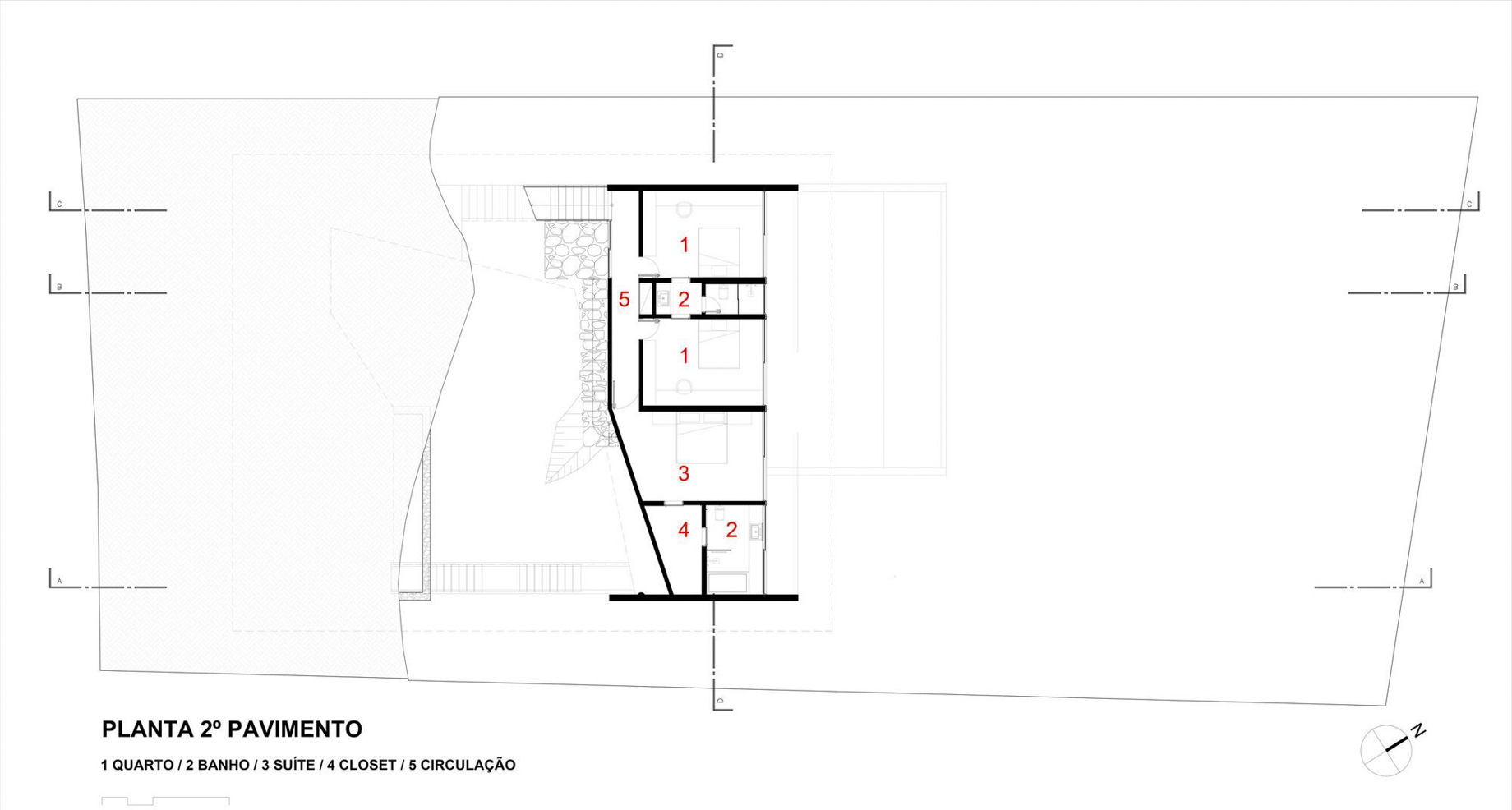 Bosque House in the Woods – Nova Lima, Brazil – Floor Plan