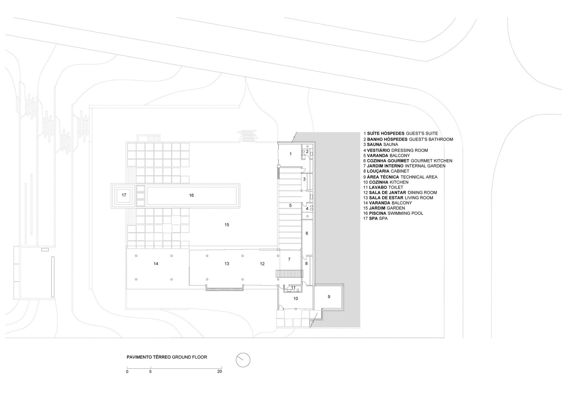 CT House Contemporary Residence - Bragança Paulista, Brazil - Floor Plan