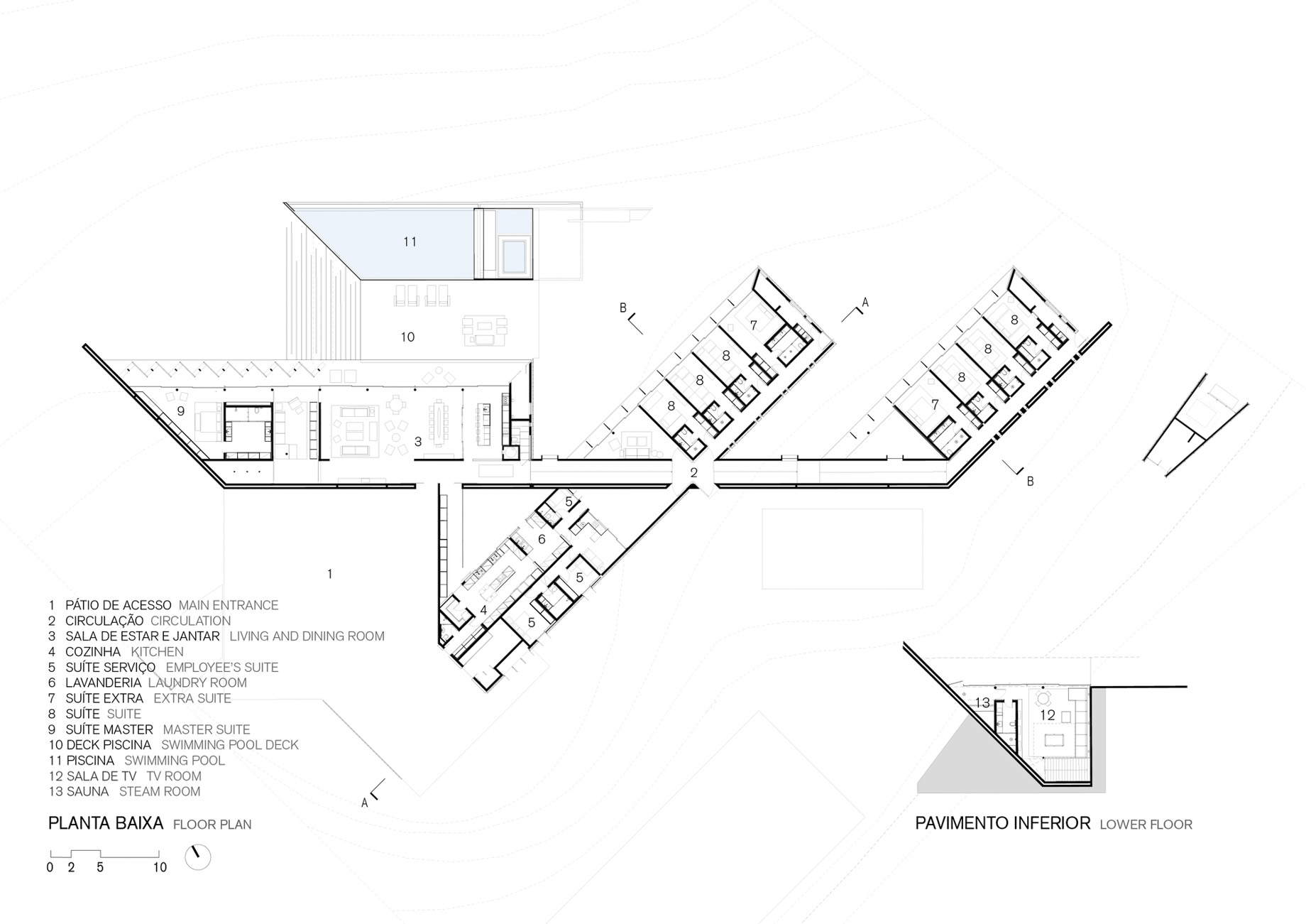 FG House Fazenda Boa Vista - Porto Feliz, Brazil - Floor Plans