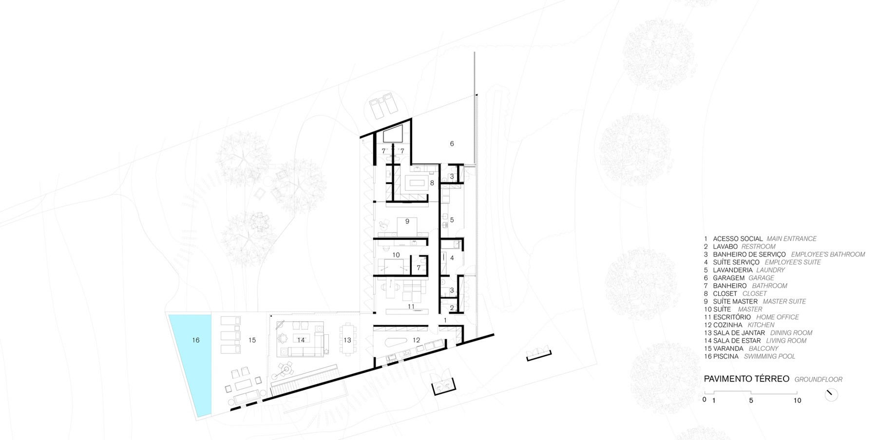 Origami House Fazenda Boa Vista – Porto Feliz, Brazil – Floor Plan