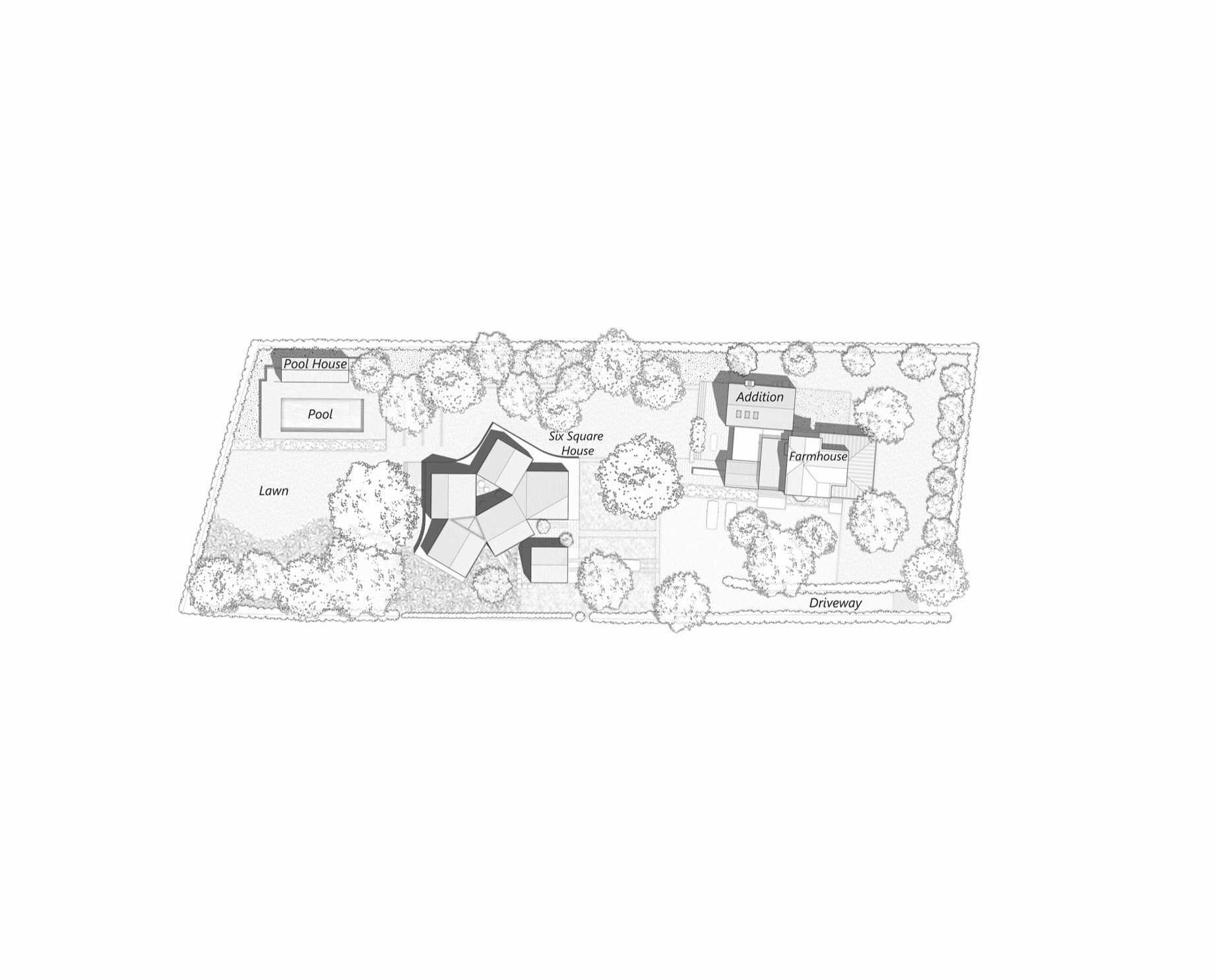 Site Plan - Six Square House - Bridgehampton, NY, USA