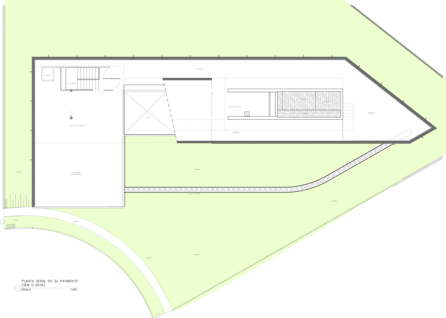 Inclined Concrete Slab House - Nova Lima, Brazil - Floor Plans