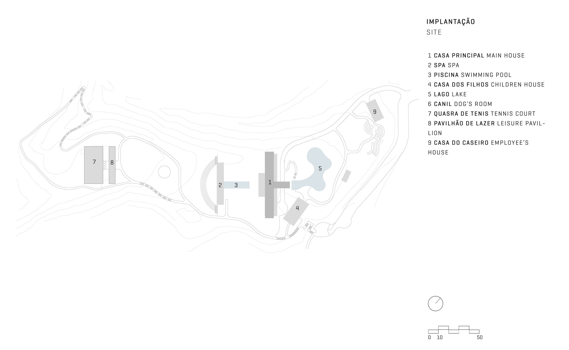 Casa JN House - Itaipava, Rio de Janeiro, Brazil - Site Plan