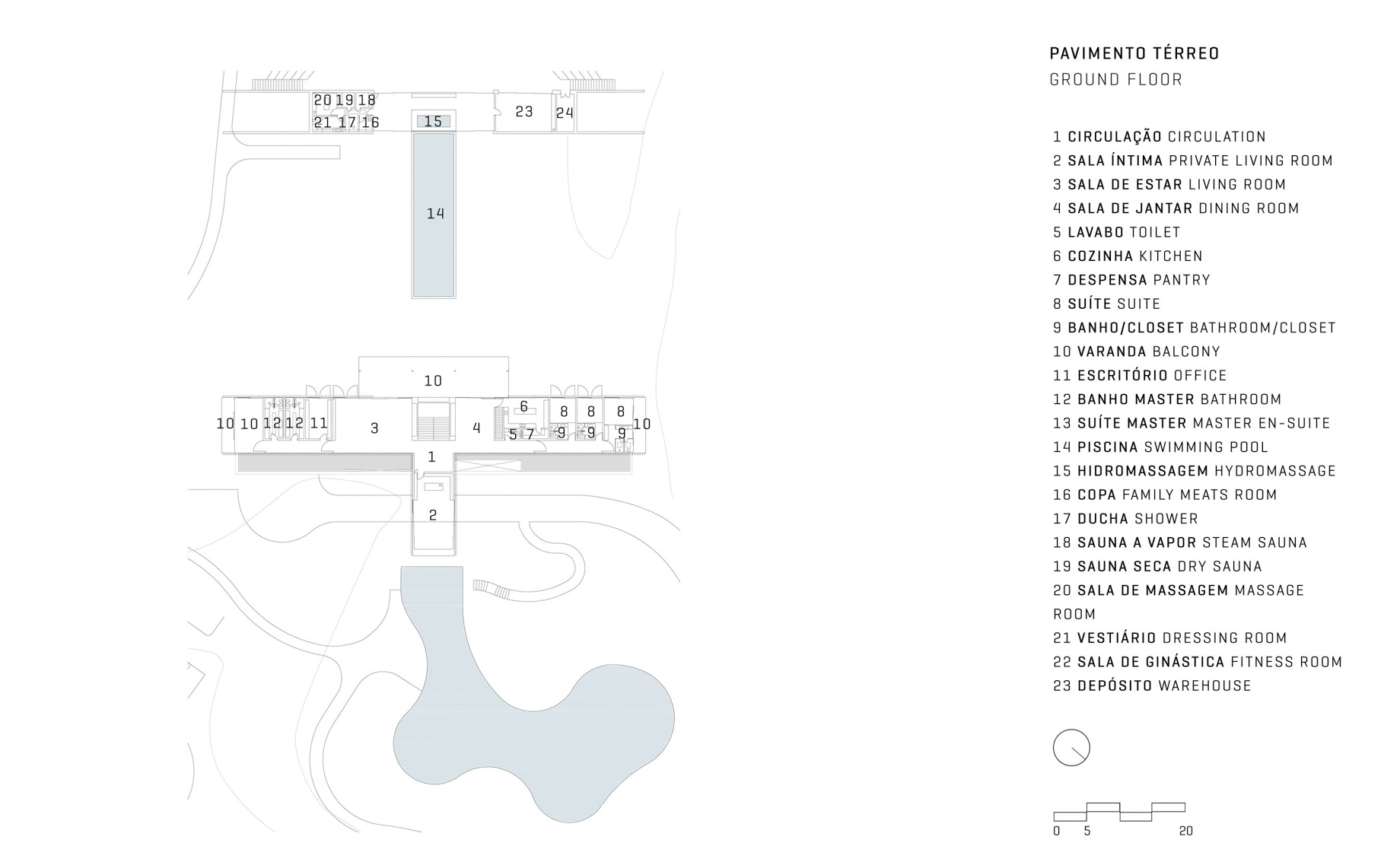 Casa JN House - Itaipava, Rio de Janeiro, Brazil - Floor Plan