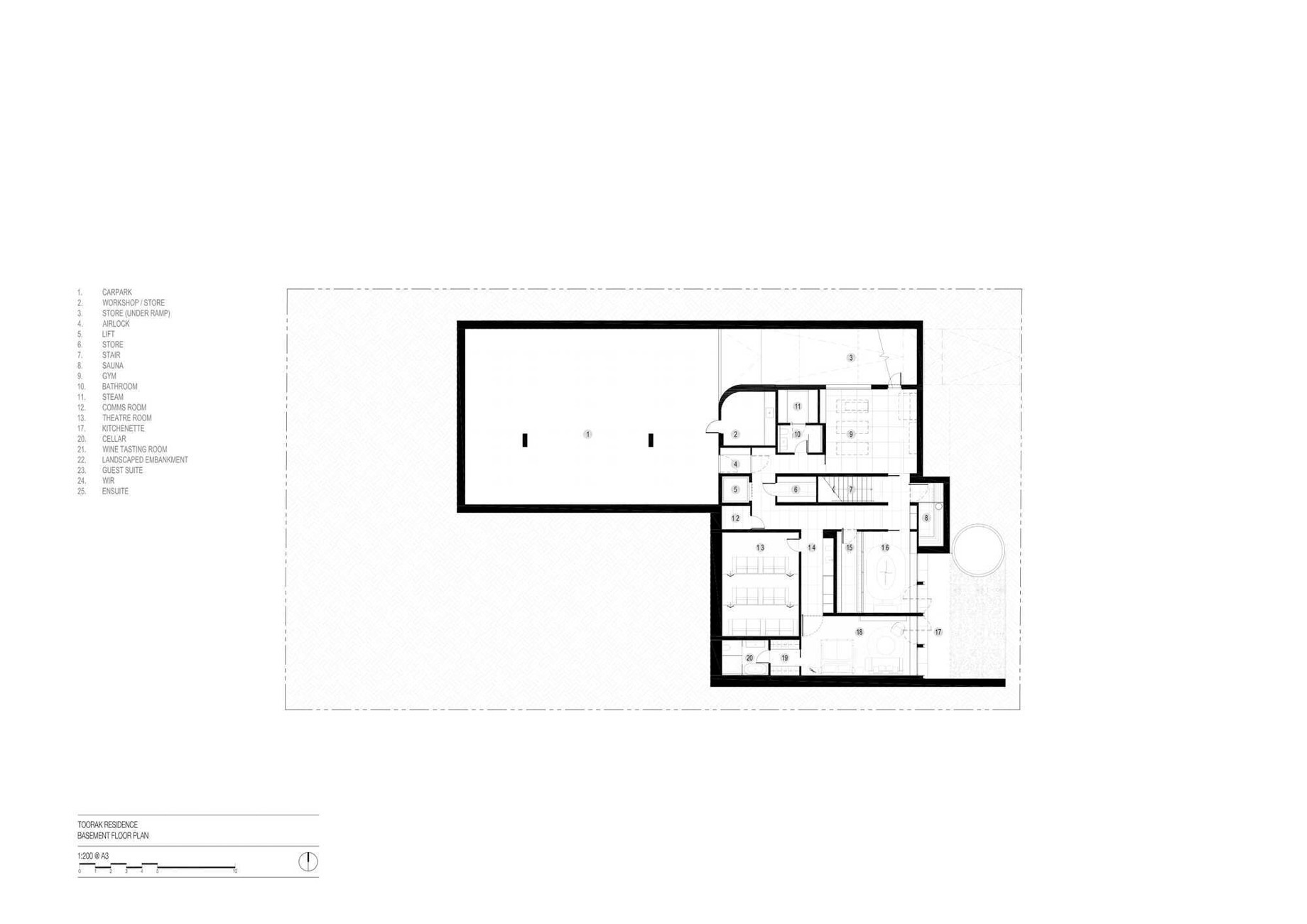 Ottawa Road Modern Residence - Toorak, Melbourne, Australia - Floor Plans