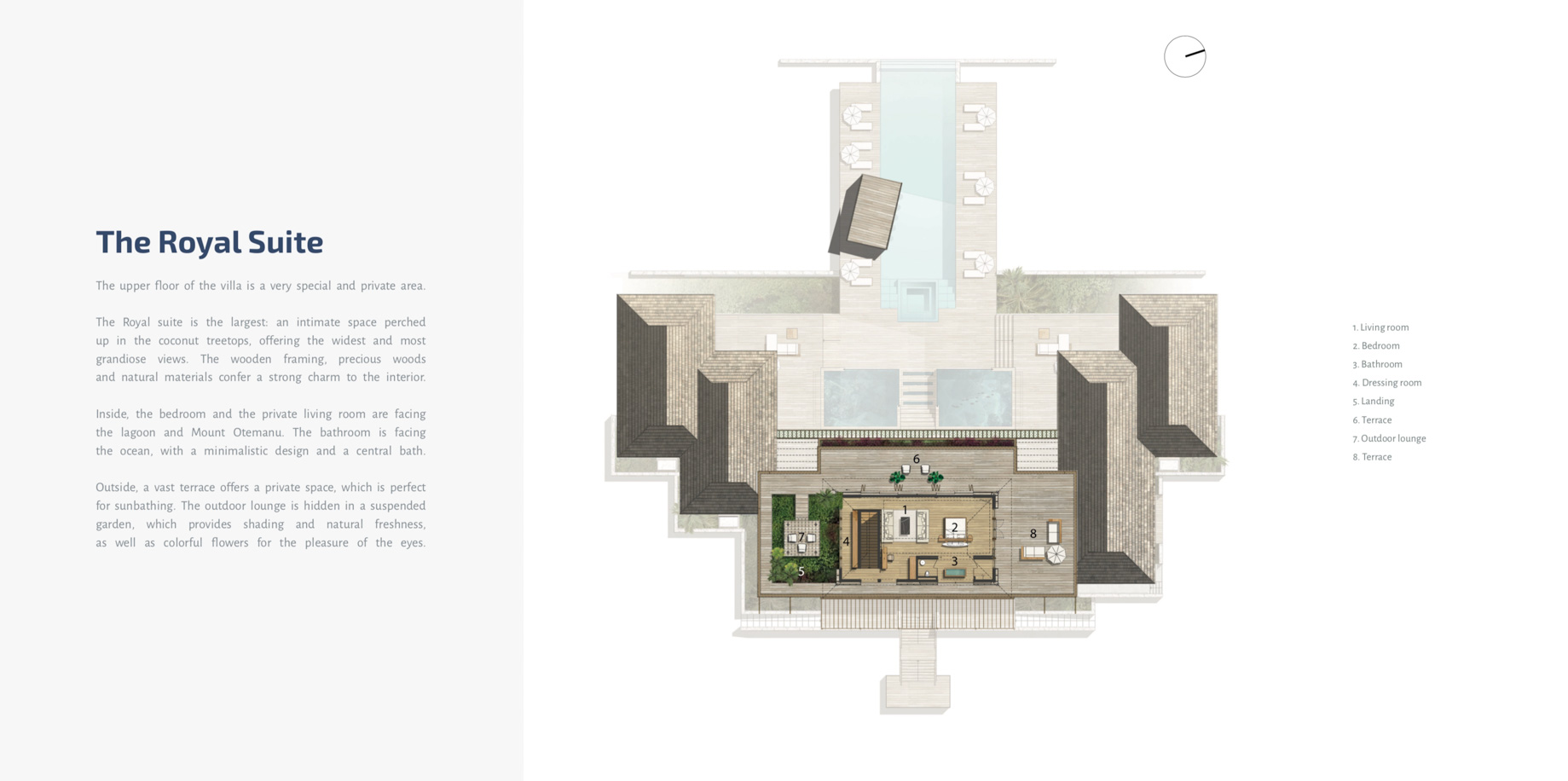 Floor Plan - Villa Aquamaris - Motu Roa, Bora Bora, French Polynesia