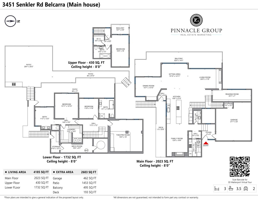 Floor Plan - Main House - 3451 Senkler Rd, Belcarra, BC, Canada