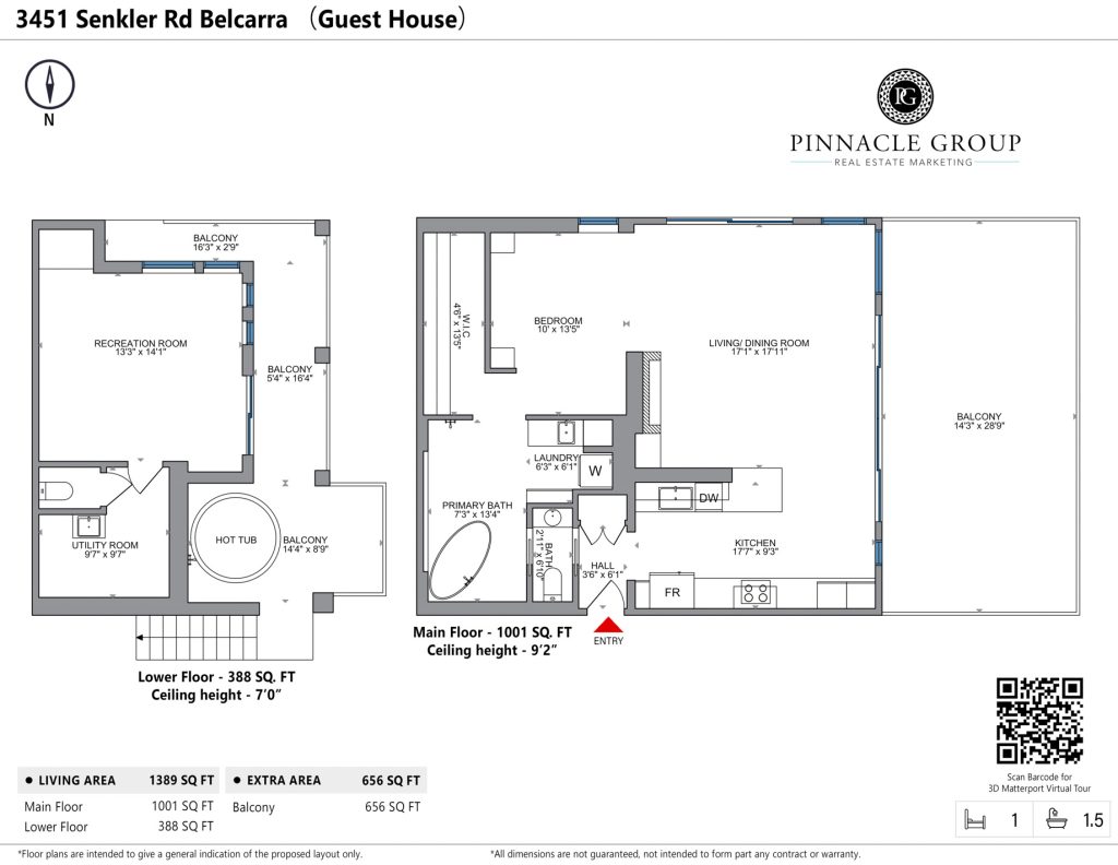 Floor Plan - Guest House - 3451 Senkler Rd, Belcarra, BC, Canada