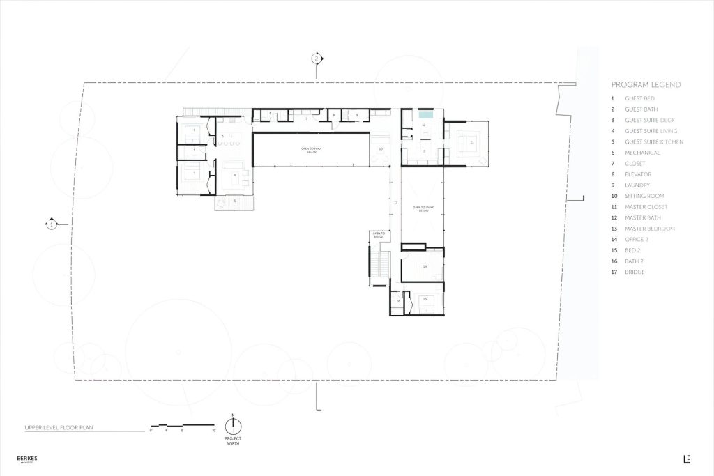 Floor Plan - Rockaway Beach House Residence - Bainbridge Island, WA, USA