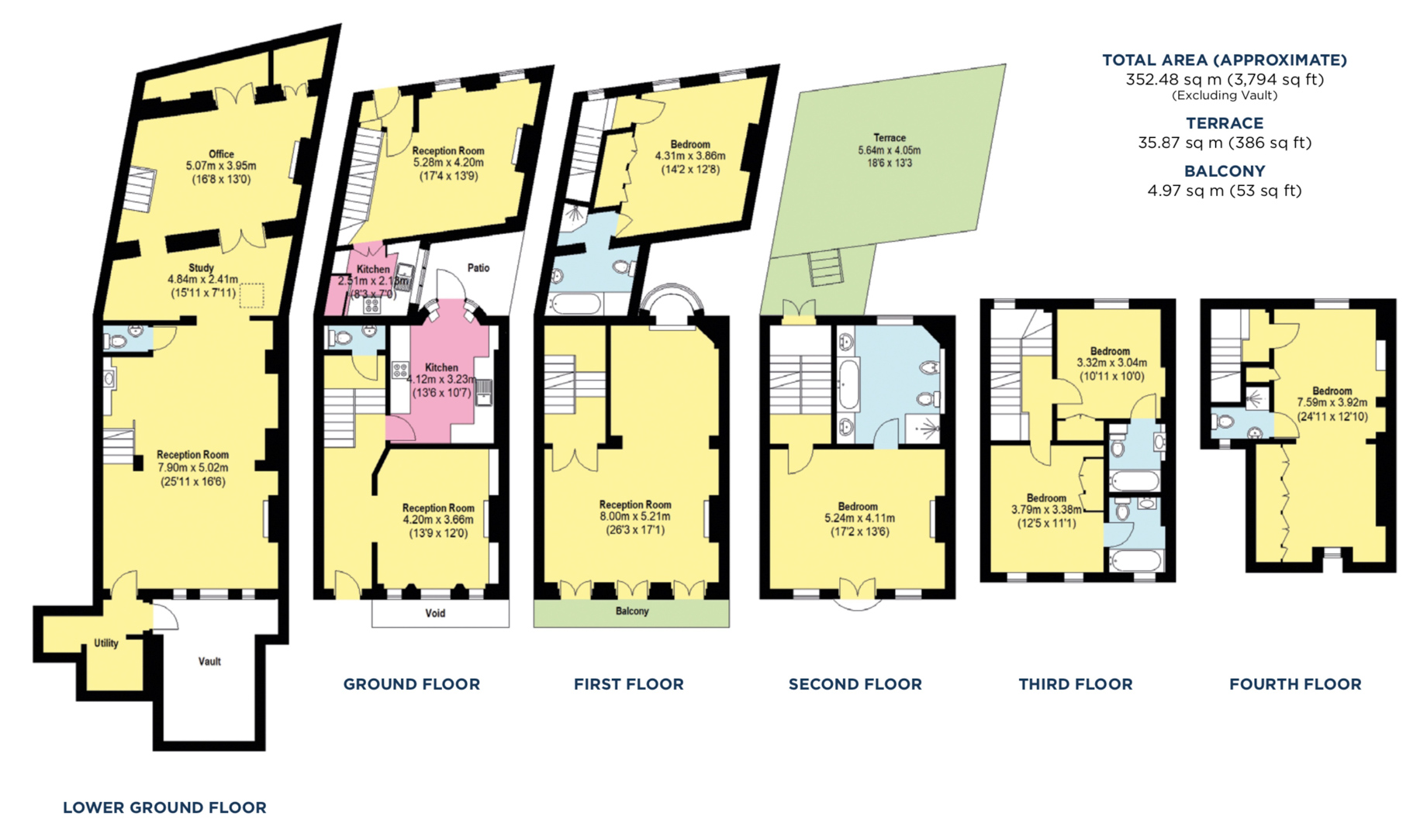 Floor Plans – The Beatles Manager Brian Epstein Mayfair Townhouse – 27 Charles St, London, UK