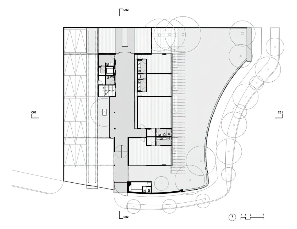 Floor Plan - Casa VITR Modern Residential Studio House - Mexico City, Mexico