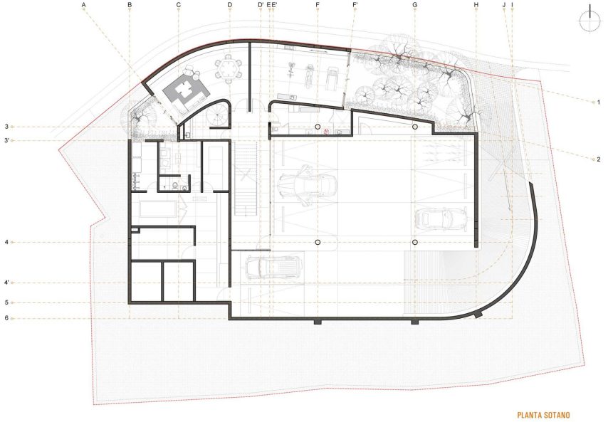 Floor Plan - Casa Escondida Modern Contemporary Hidden House - Mexico City, Mexico