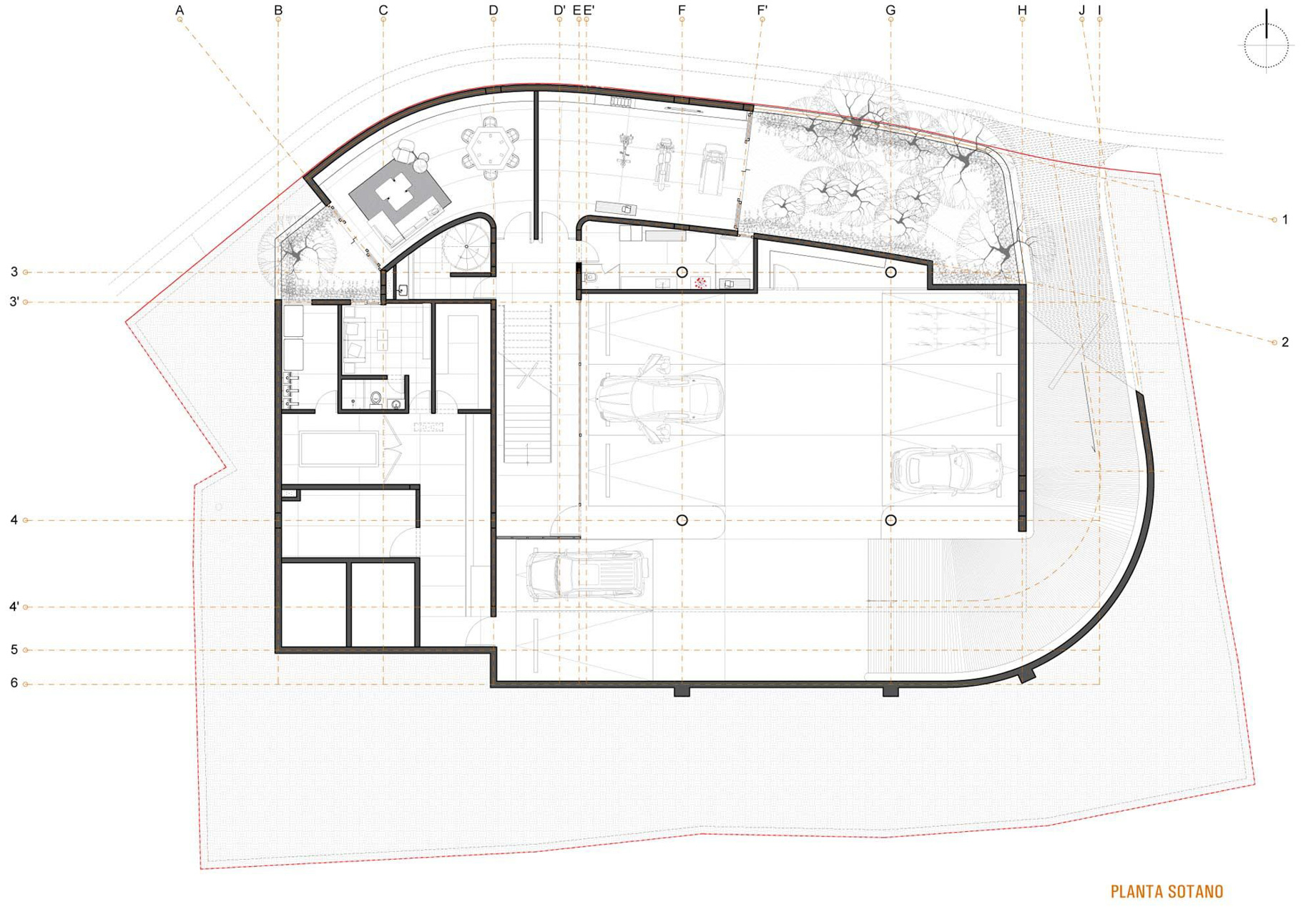 Floor Plan - Casa Escondida Modern Contemporary Hidden House - Mexico City, Mexico