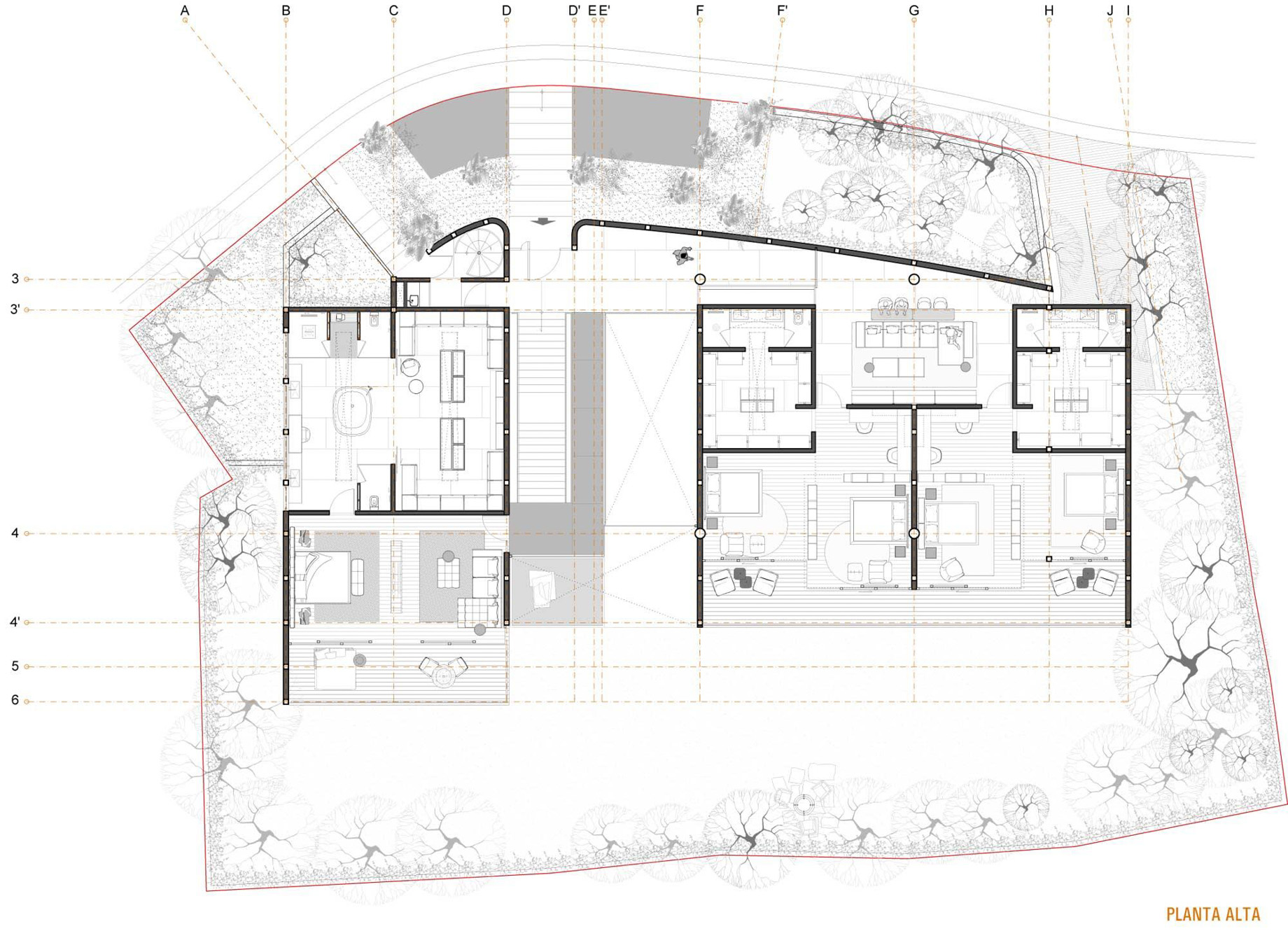 Floor Plan – Casa Escondida Modern Contemporary Hidden House – Mexico City, Mexico