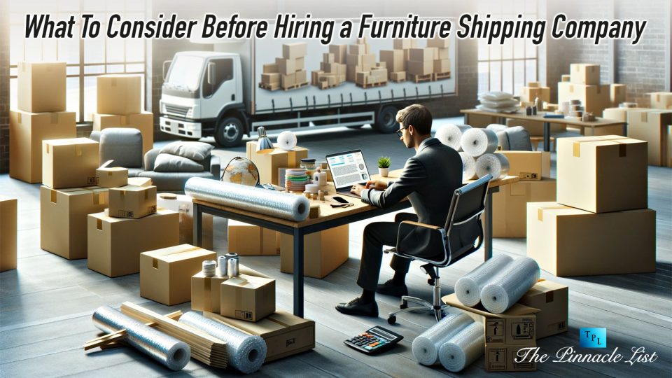 What To Consider Before Hiring a Furniture Shipping Company The