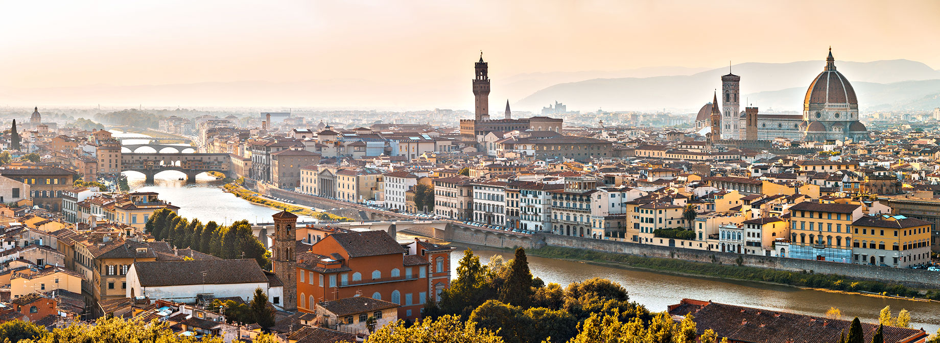 Panoramic View from Piazzale Michelangelo of Florence, Tuscany, Italy