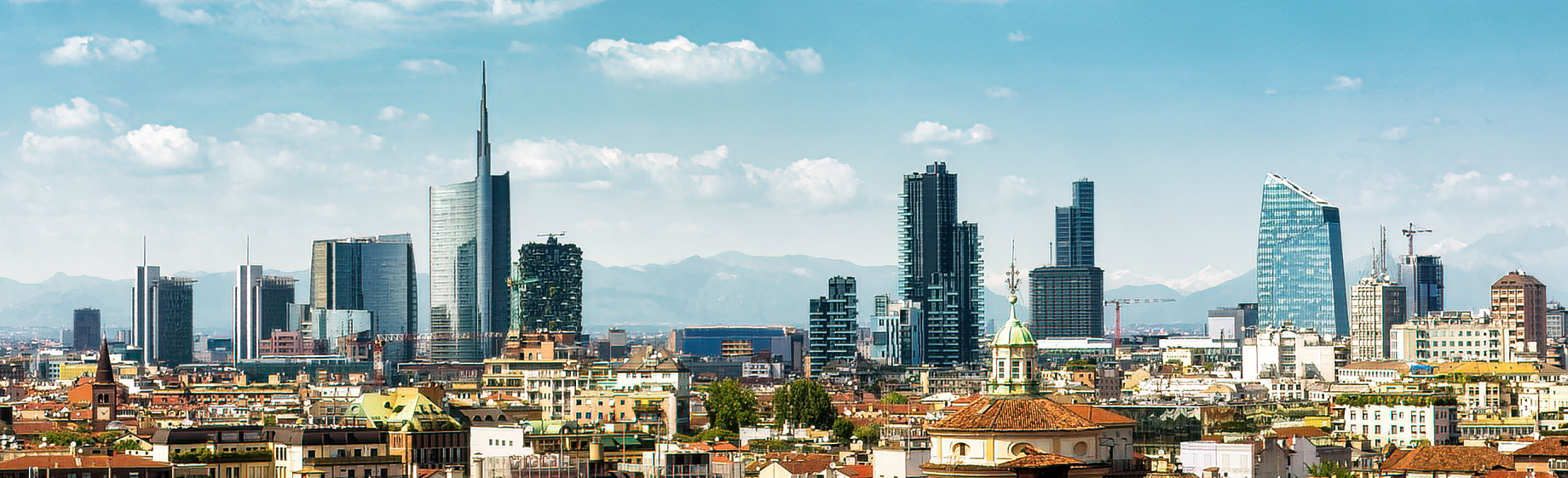 Skyline of Milan, Italy