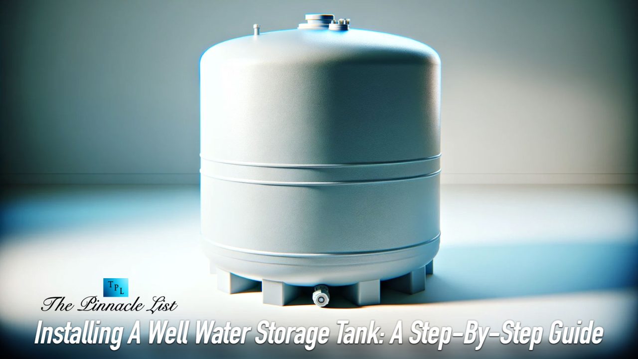 Installing A Well Water Storage Tank A StepByStep Guide The