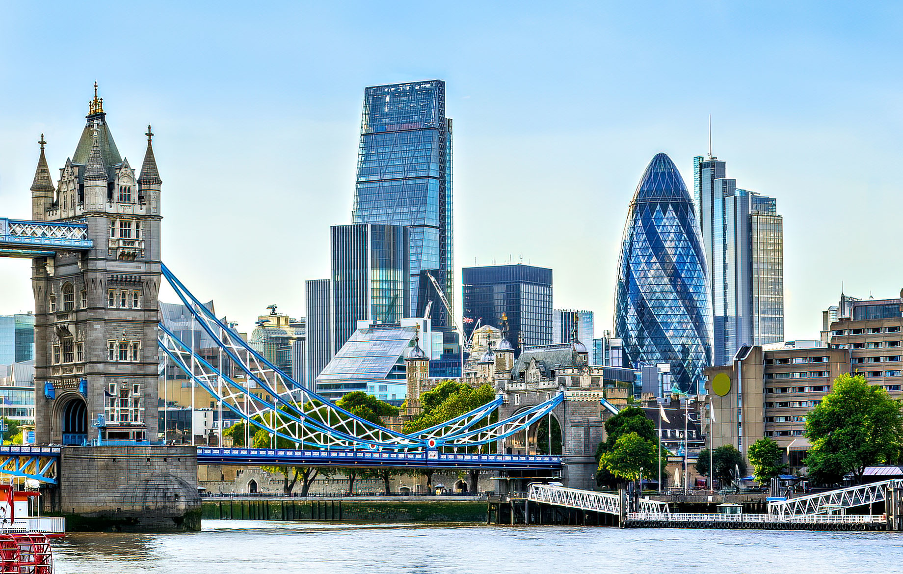 London Tower Bridge and Skyscrapers - A Fusion of History and Modernity