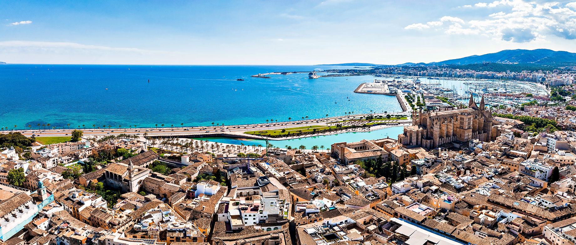 Panoramic View of Palma de Mallorca, Spain