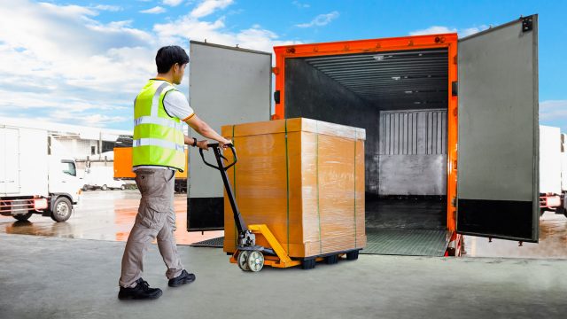 Loading a Semi-Truck with Cargo