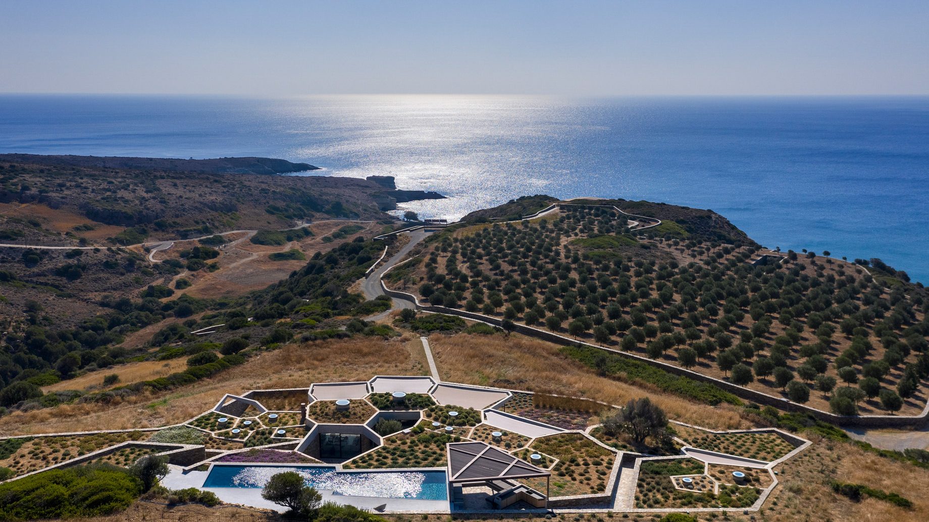 Hourglass Corral House Tessellated Sunken Villa – Milos, Greece 🇬🇷