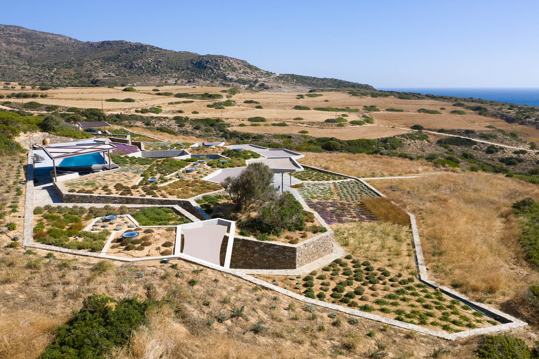 Hourglass Corral House Tessellated Sunken Villa – Milos, Greece – 30