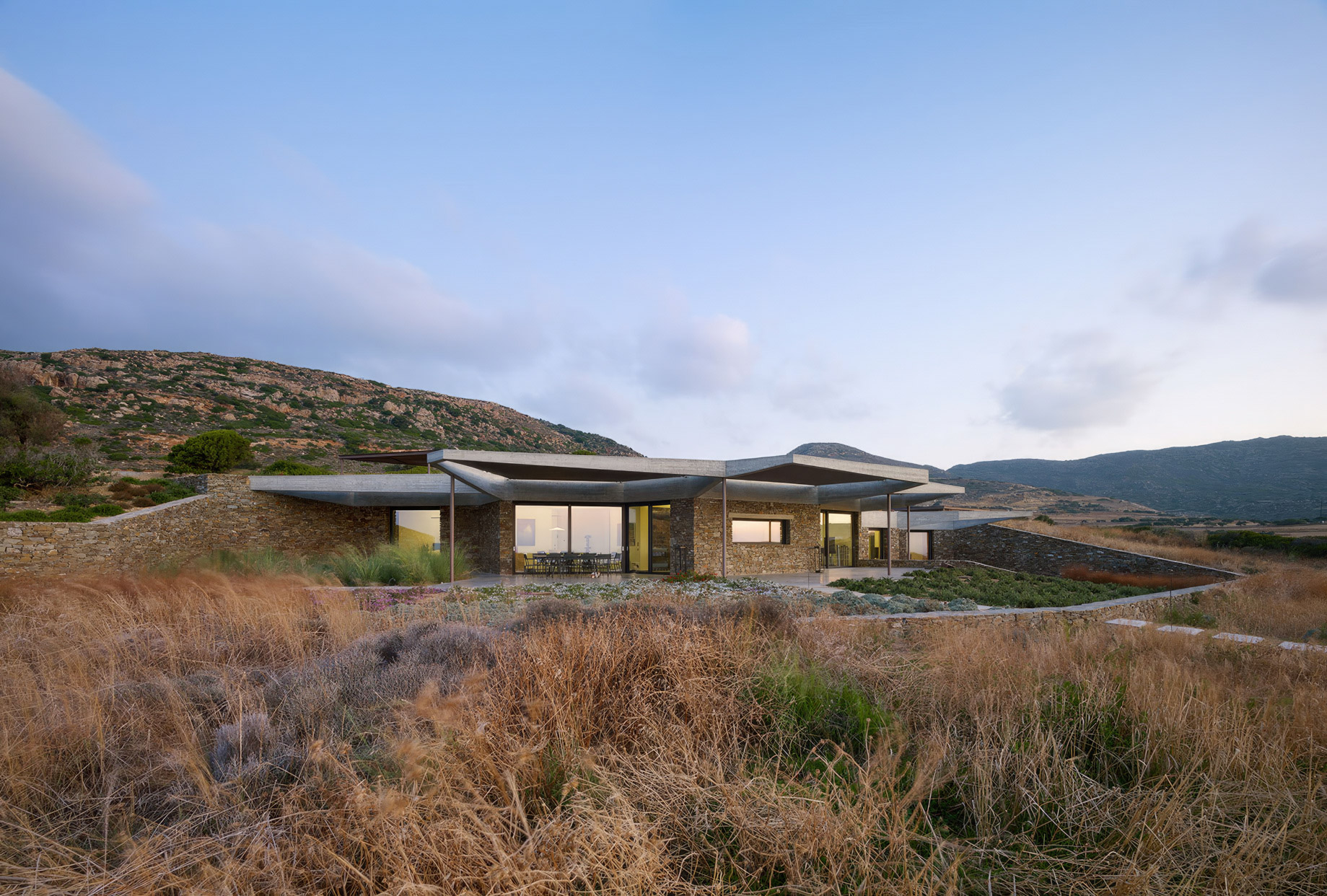 Hourglass Corral House Tessellated Sunken Villa – Milos, Greece – 38