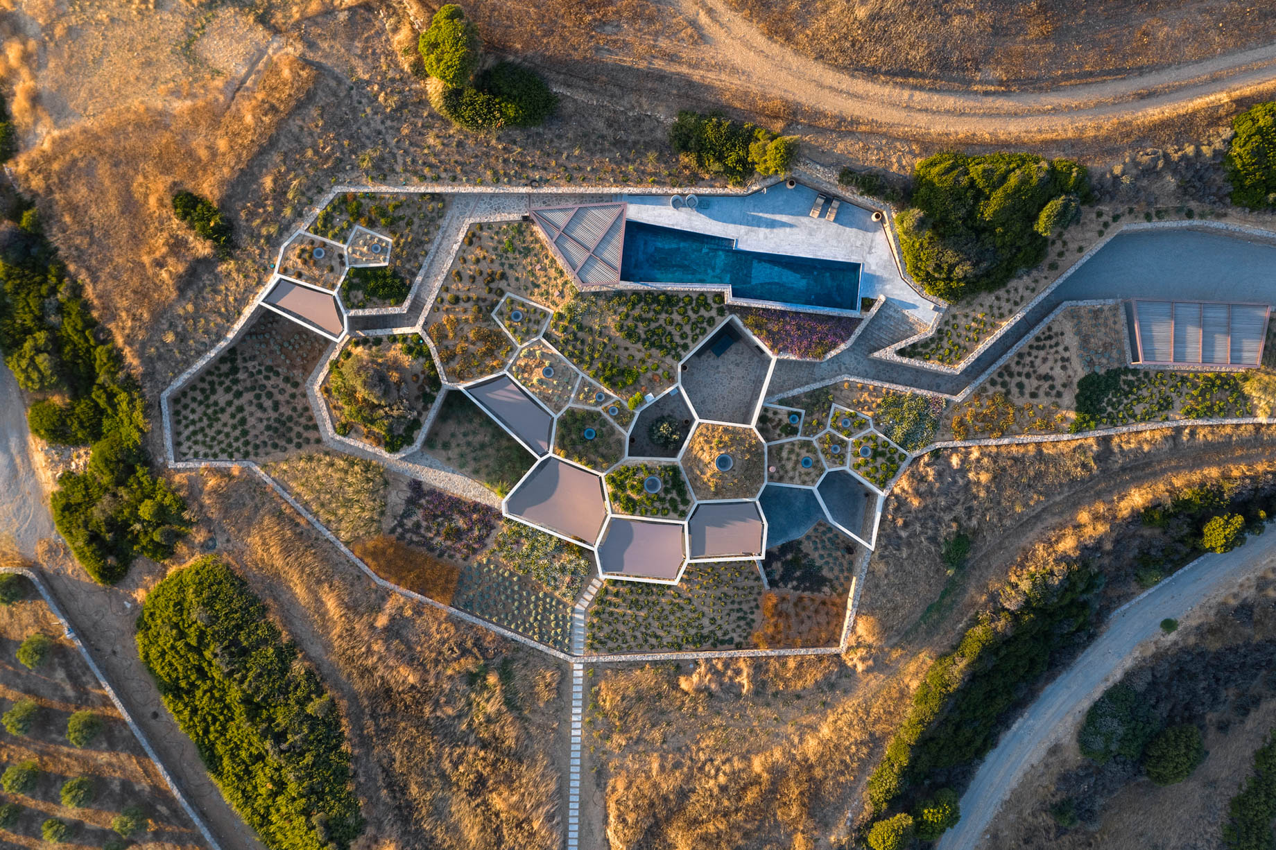Hourglass Corral House Tessellated Sunken Villa – Milos, Greece – 5