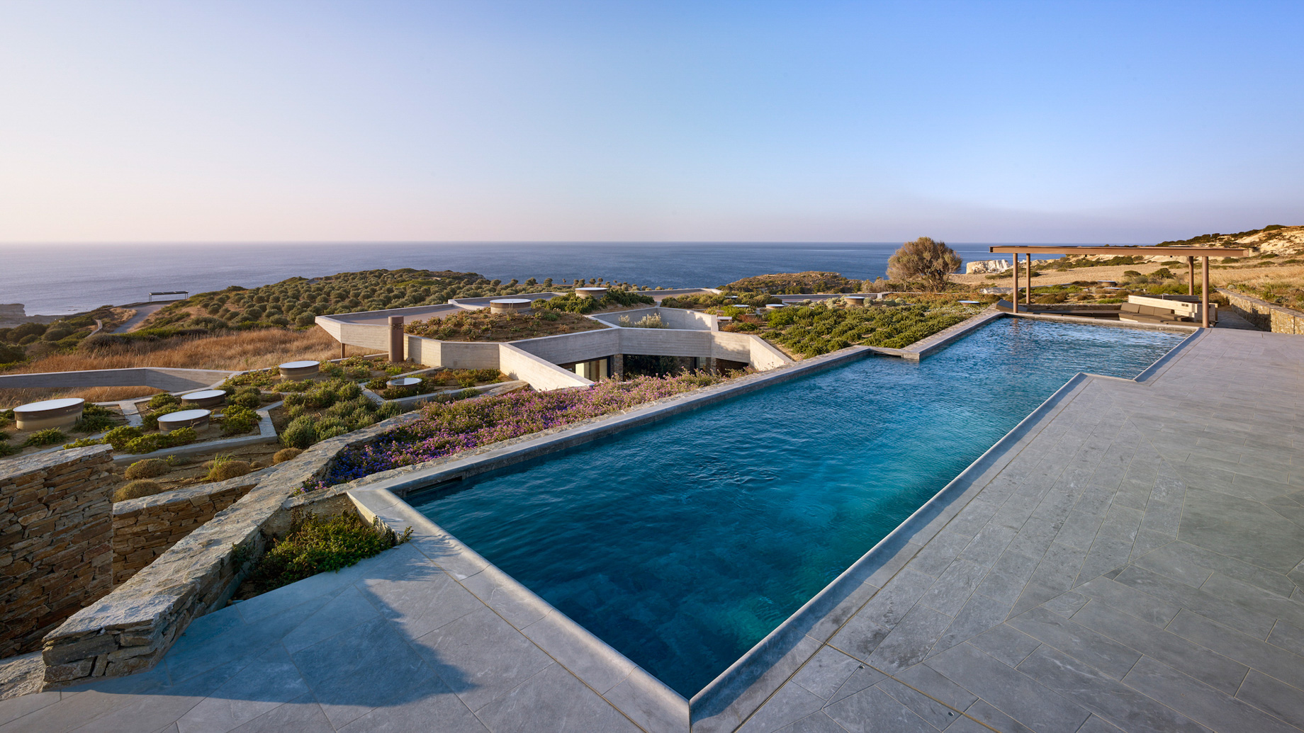 Hourglass Corral House Tessellated Sunken Villa – Milos, Greece – 6