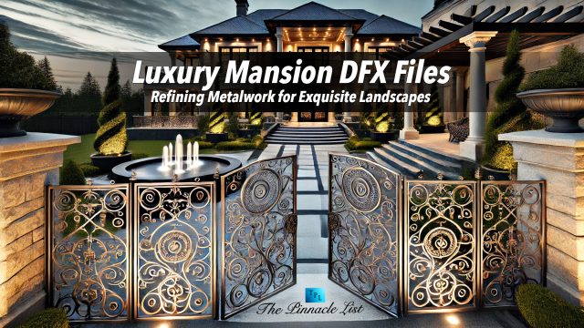 Luxury Mansion DFX Files: Refining Metalwork for Exquisite Landscapes