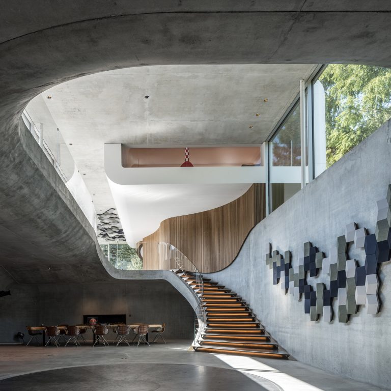 Villa Kirk Futuristic Glass Organic Exhibition Hall – Denmark – 12