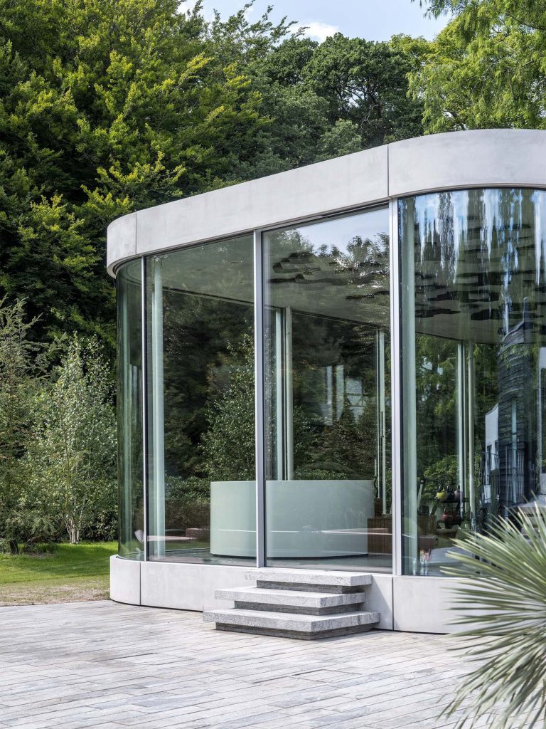 Villa Kirk Futuristic Glass Organic Exhibition Hall - Denmark - 2