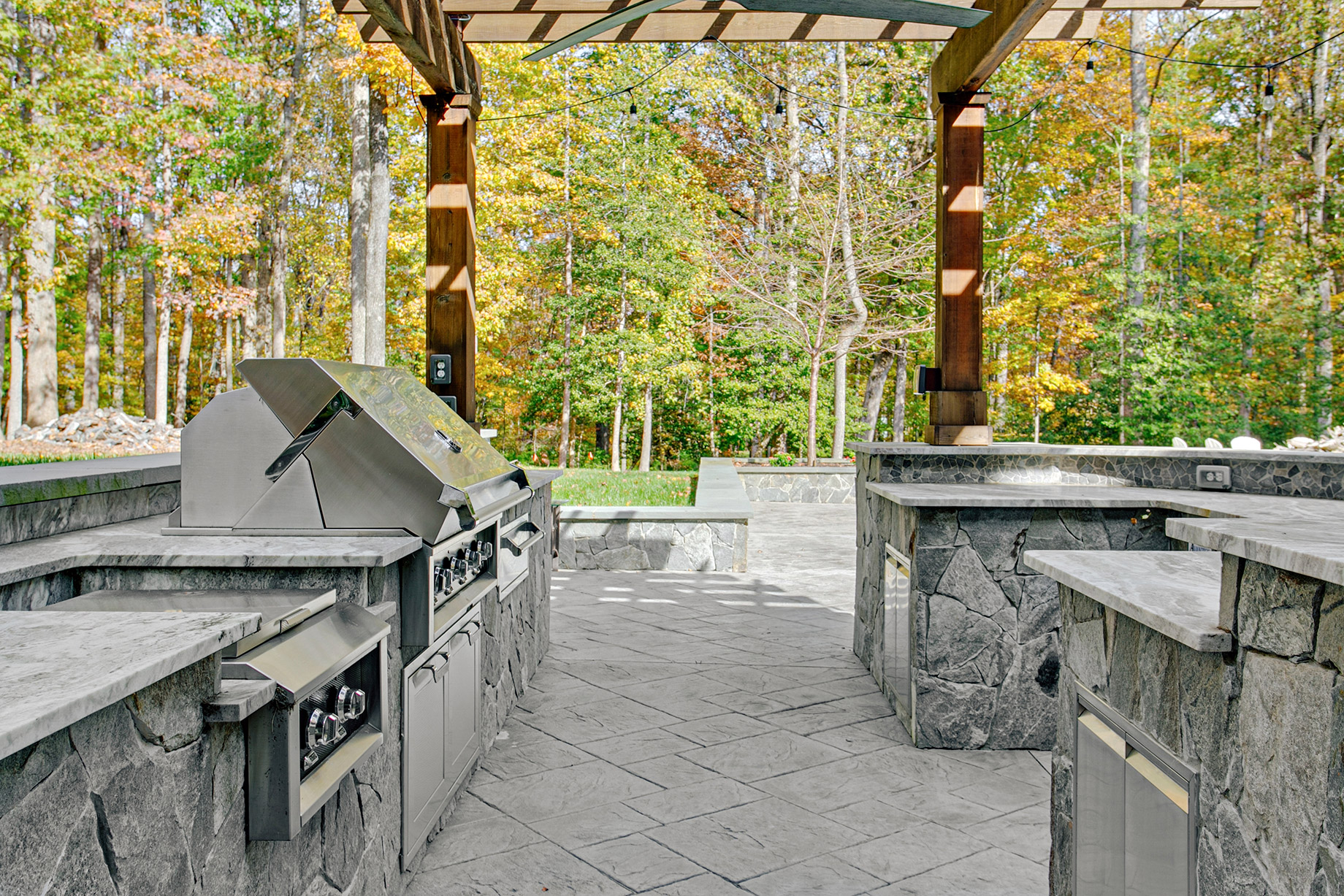Outdoor Kitchen of a Luxury Home