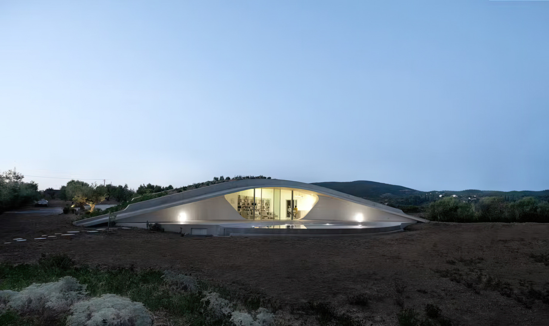 Villa Ypsilon Organic Earth Form Residence – Finikounda, Greece – 21