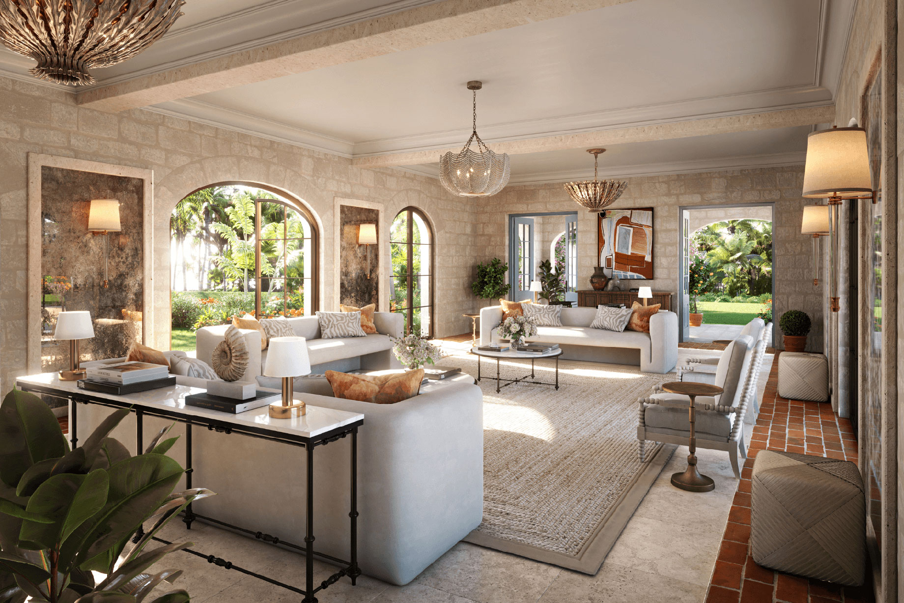Living Room - Cristalga, Sandy Lane, Barbados by Blue Print Management