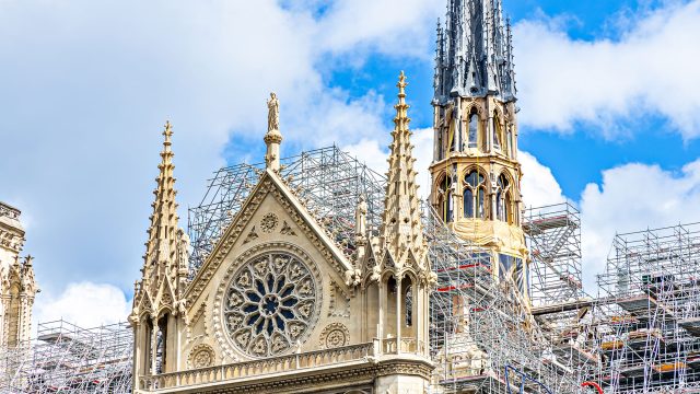 Notre-Dame Cathedral Under Construction - Paris, France