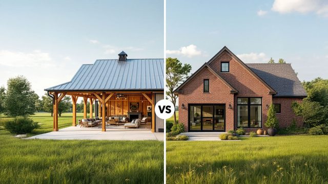 Pole Barn House vs. Traditional House