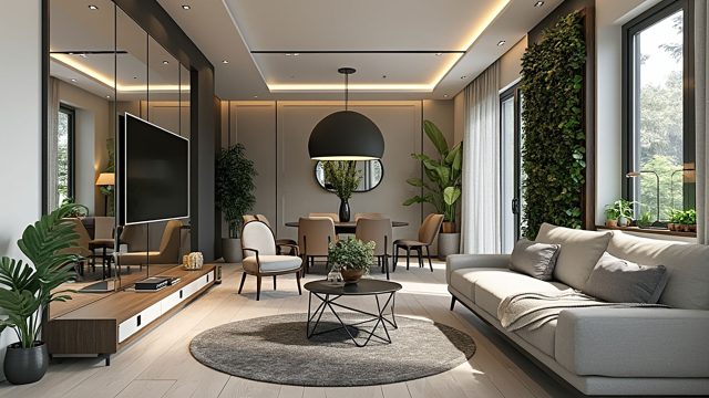 Spacious Living Room Design