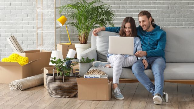 Young Couple Moved into a New Home