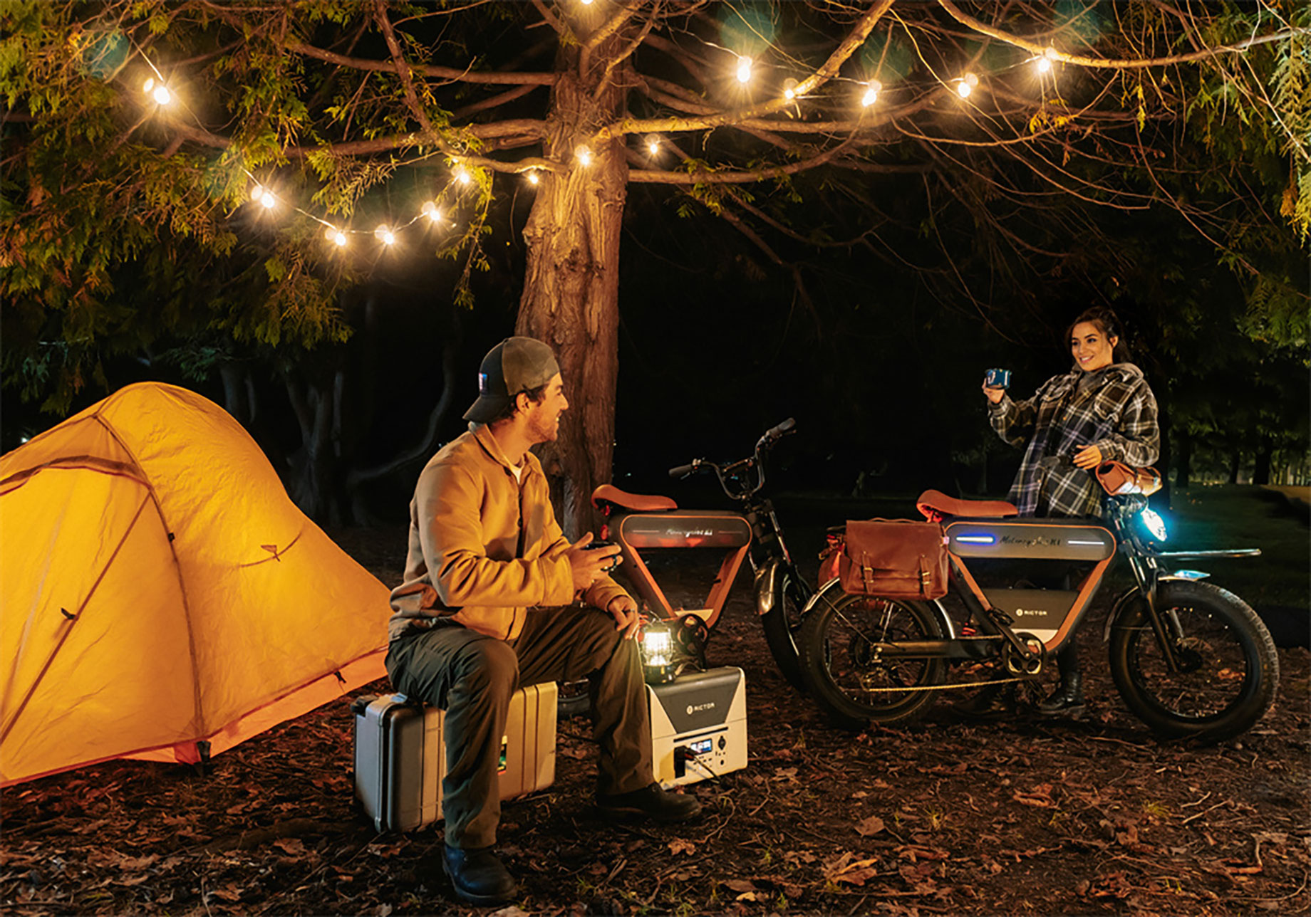 Camping Out with the RICTOR K1 Retro Style Electric Bike