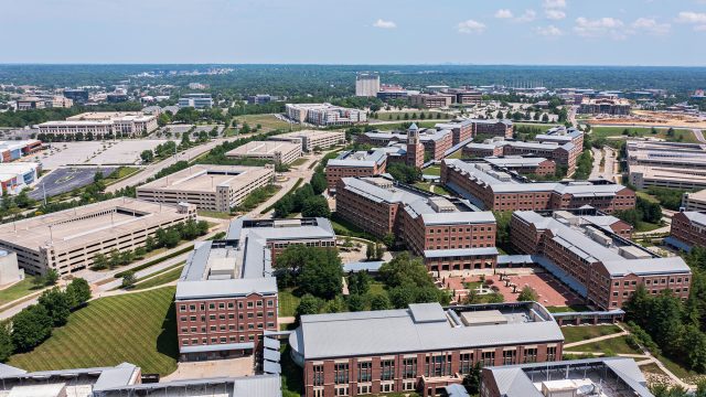 Downtown City of Overland Park, Kansas, USA