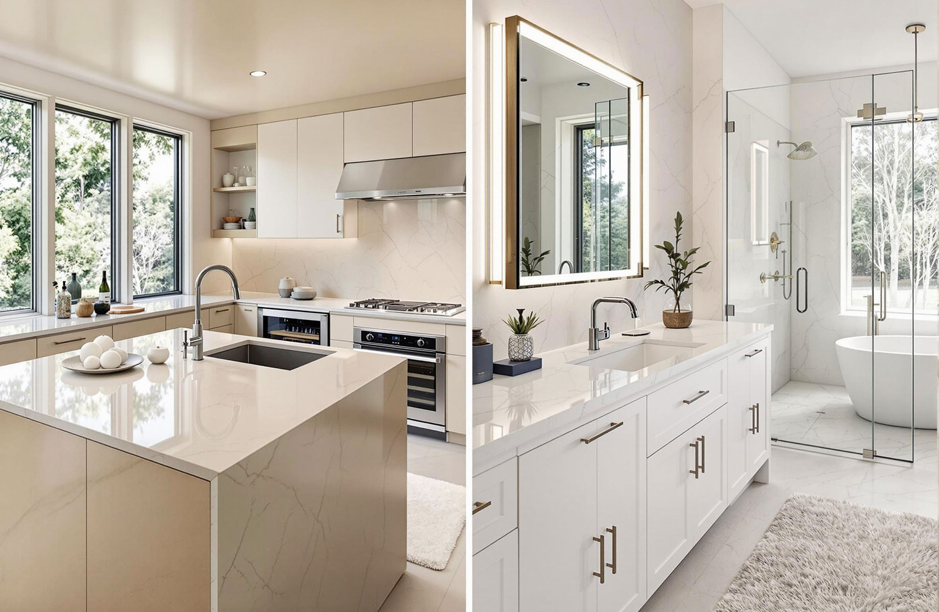 Elevate Your Home's Kitchen or Bathroom Aesthetics with Beautiful Countertops
