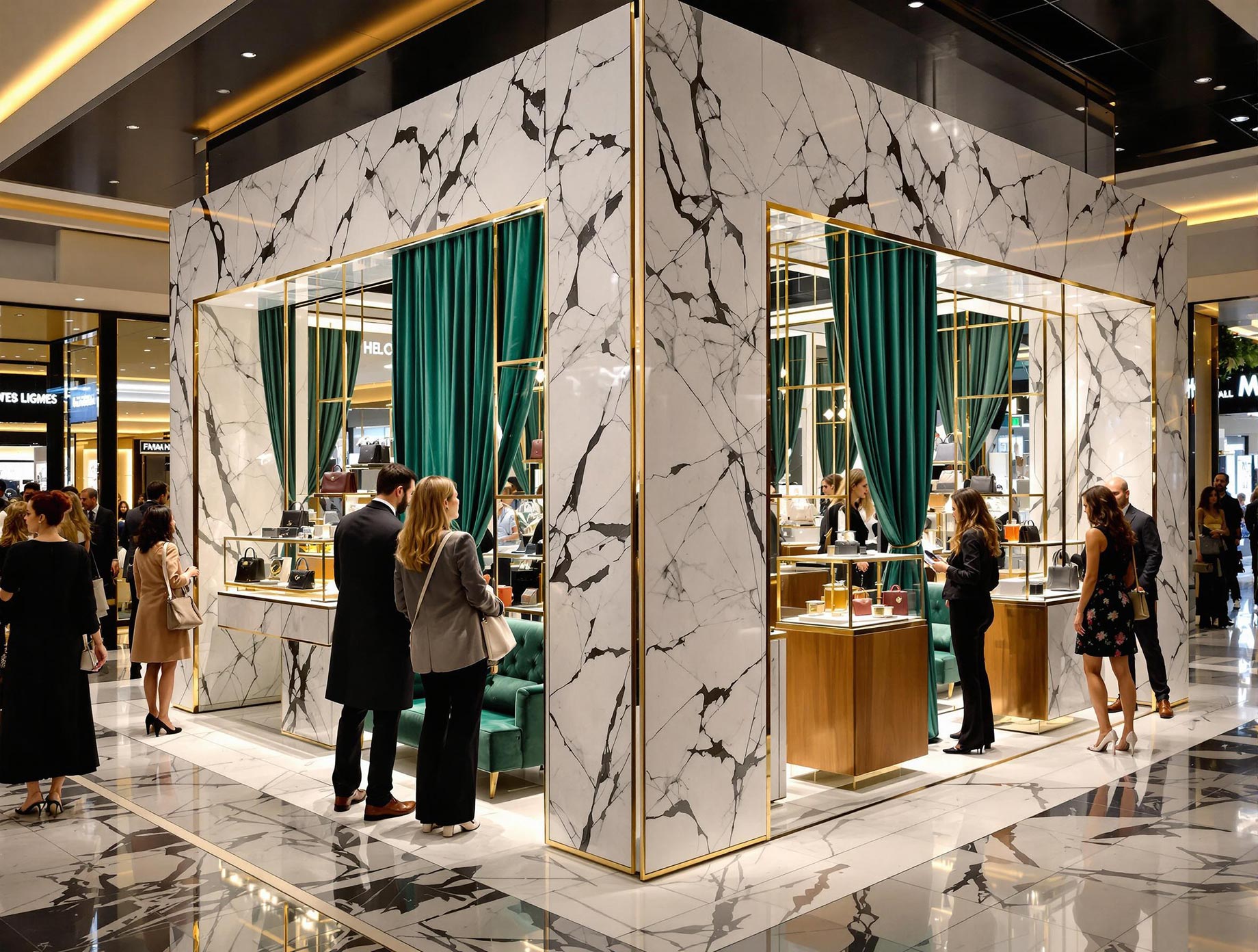 Luxurious Mall Kiosk with High-End Store Fixtures