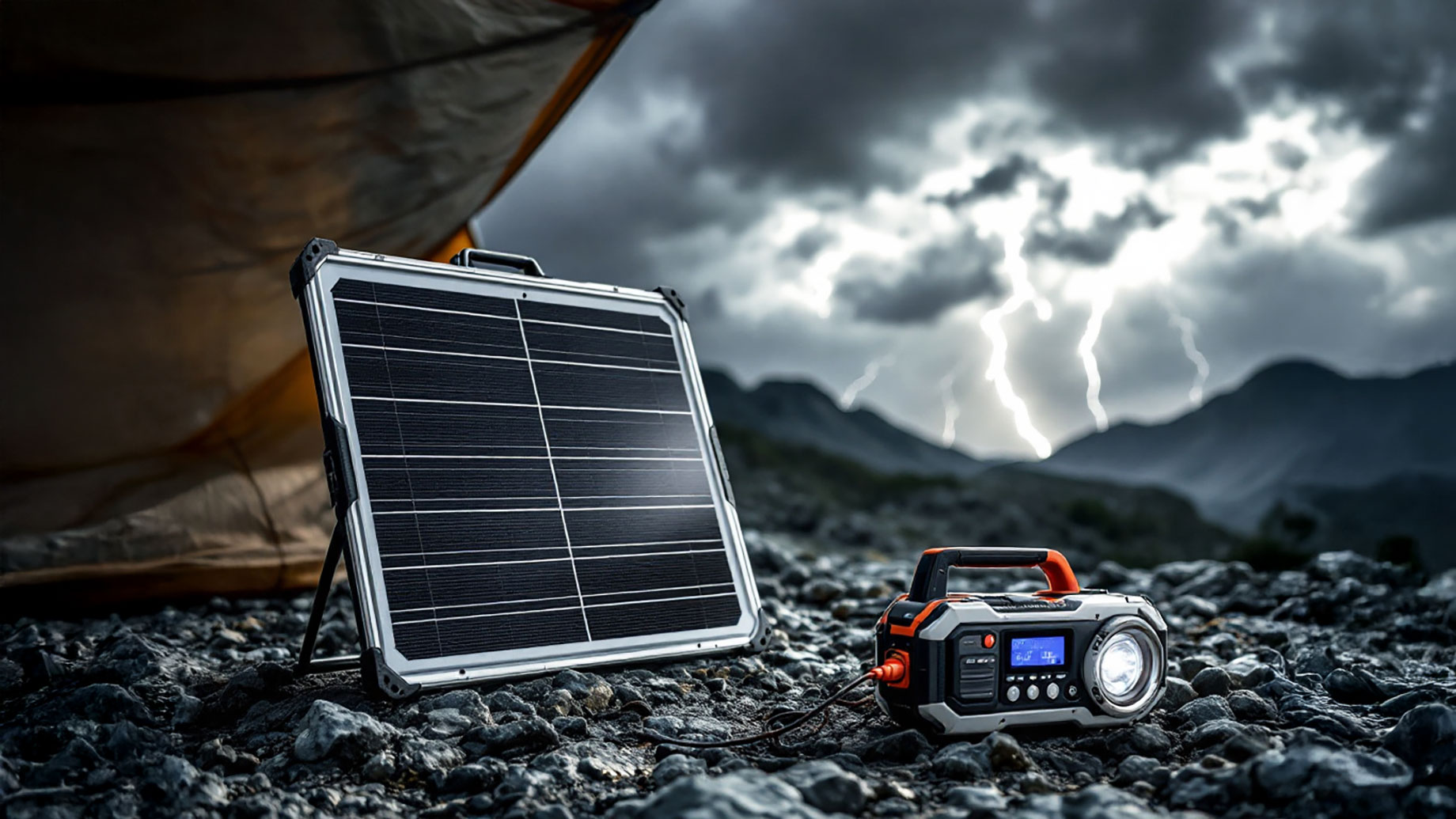 Off-The-Grid Camping with a 200W Solar Panel