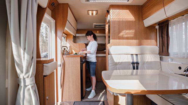 Preparing Food in a Motorhome