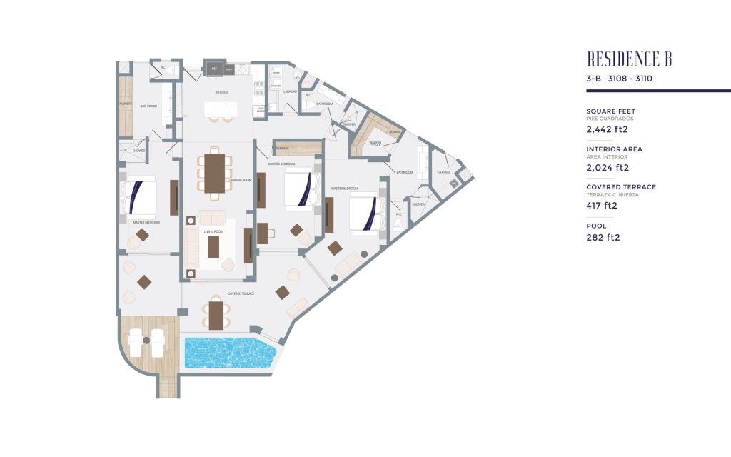 Tortuga Bay Beachfront Living - San Jose del Cabo, Mexico - 84 - RESIDENCE B 3-B 3108-3110