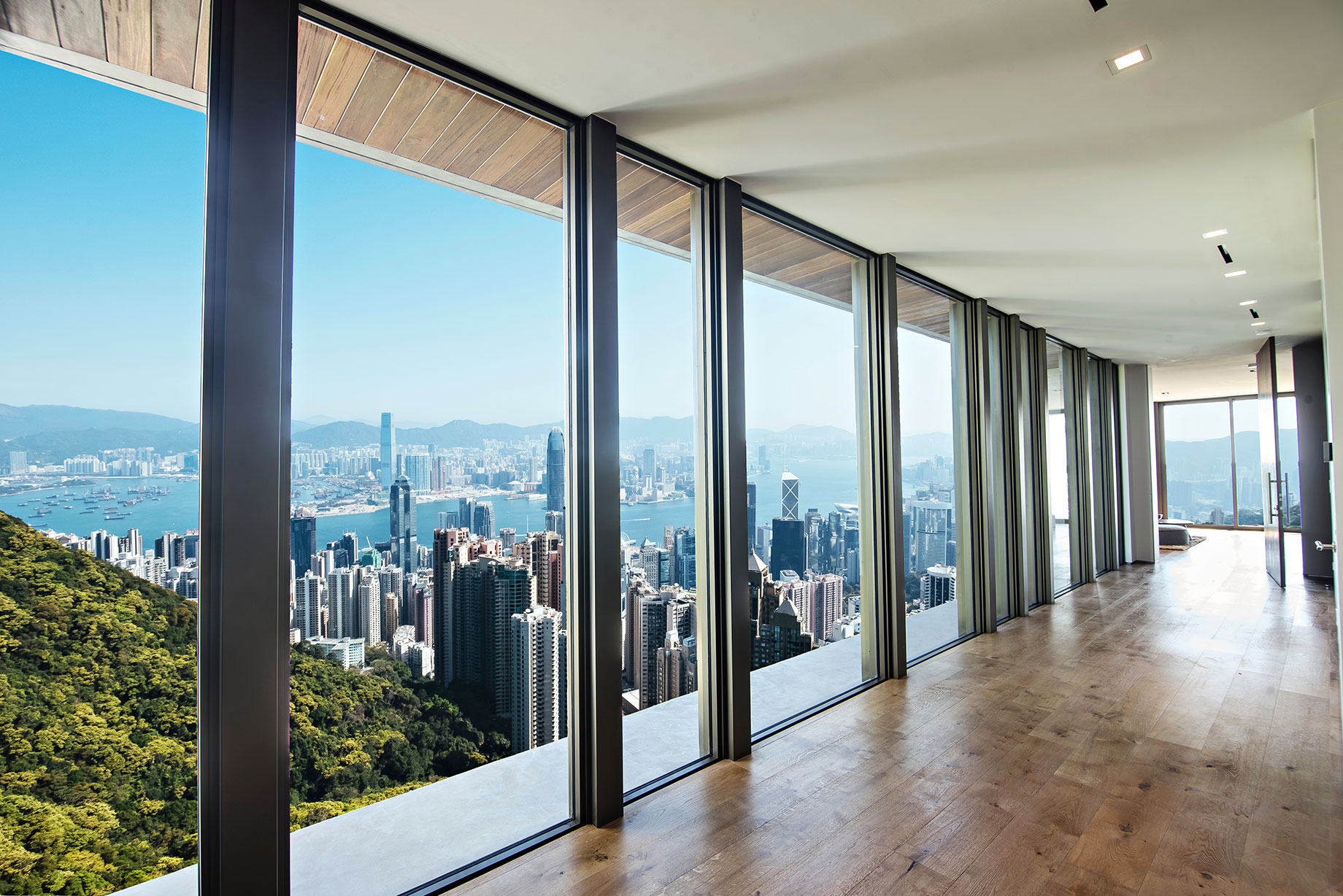 Views of Hong Kong, Kowloon Skyline, and Victoria Harbour from an Apartment on Victoria Peak