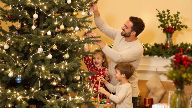 Family Joy: Decorating the Christmas Tree Together